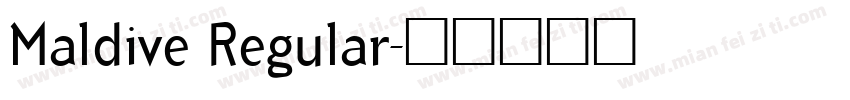 Maldive Regular字体转换